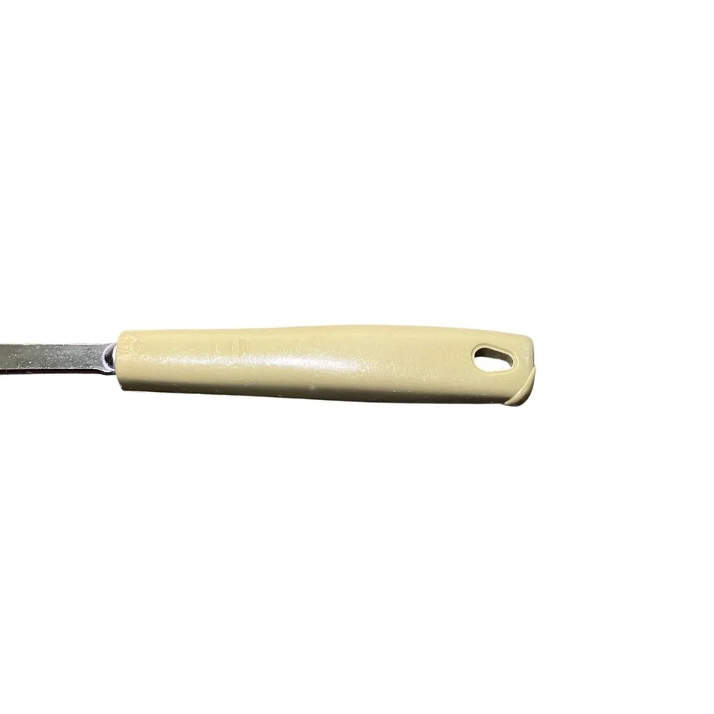 EKCO Slotted Spatula Kitchen Utensil Green  Handle Black Nylon USA Vintage